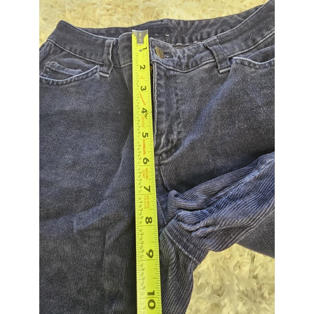 Corduroy Pants Womens 6P Blue Bootcut Flare Cords Mid Rise Distressed Grunge Fit - Picture 2 of 9